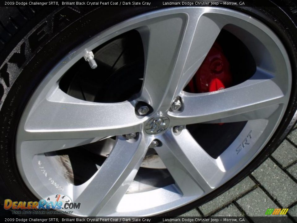 2009 Dodge Challenger SRT8 Brilliant Black Crystal Pearl Coat / Dark Slate Gray Photo #9
