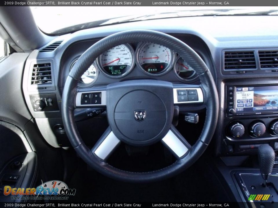 2009 Dodge Challenger SRT8 Brilliant Black Crystal Pearl Coat / Dark Slate Gray Photo #18