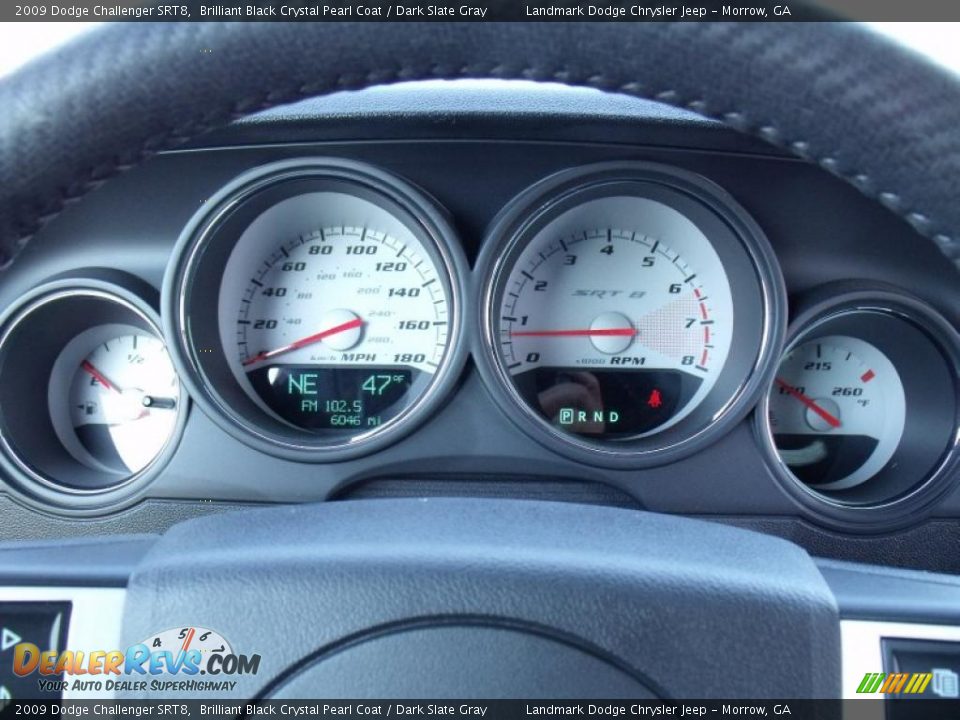 2009 Dodge Challenger SRT8 Brilliant Black Crystal Pearl Coat / Dark Slate Gray Photo #20