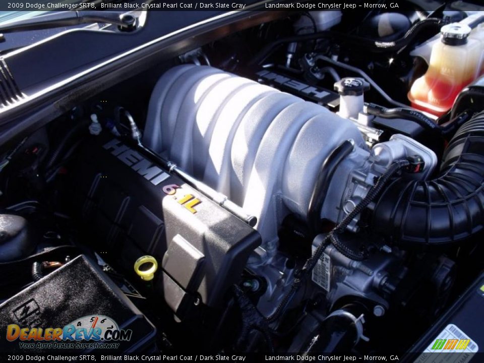 2009 Dodge Challenger SRT8 Brilliant Black Crystal Pearl Coat / Dark Slate Gray Photo #25