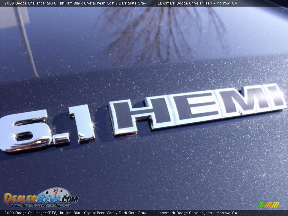 2009 Dodge Challenger SRT8 Brilliant Black Crystal Pearl Coat / Dark Slate Gray Photo #26