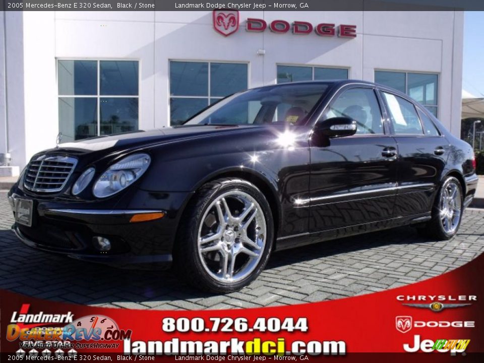 2005 Mercedes-Benz E 320 Sedan Black / Stone Photo #1