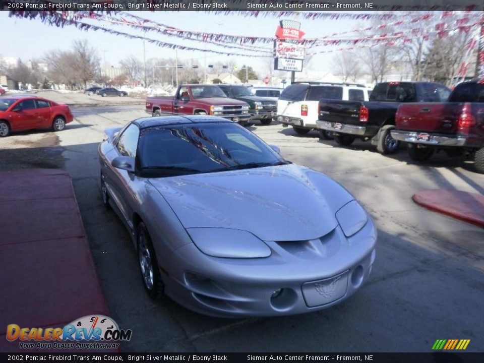 2002 Pontiac Firebird Trans Am Coupe Bright Silver Metallic / Ebony Black Photo #6