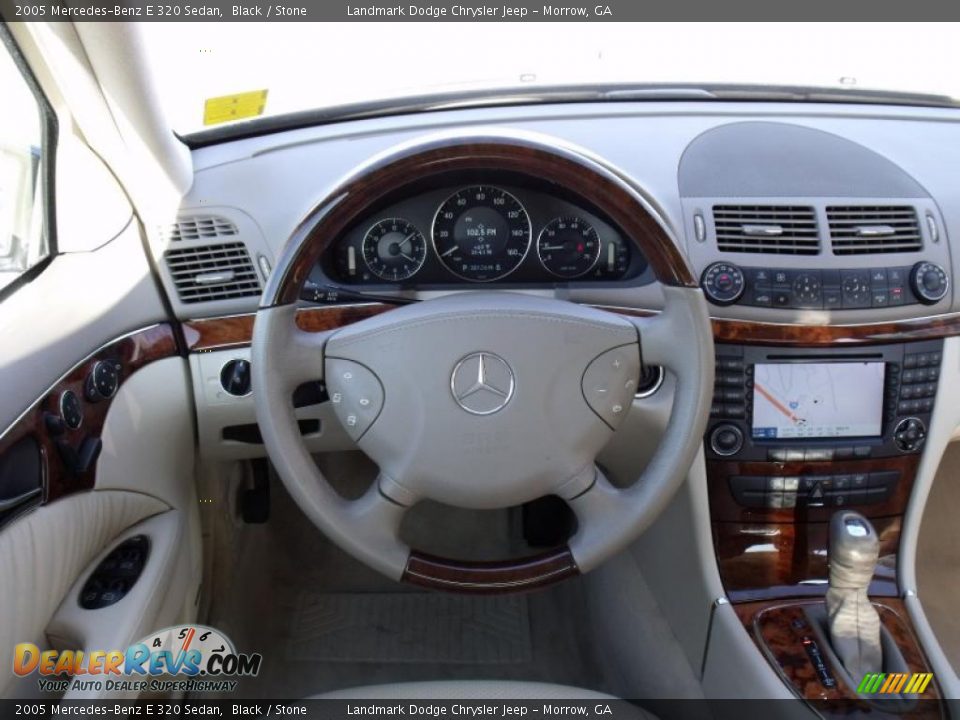 2005 Mercedes-Benz E 320 Sedan Black / Stone Photo #22