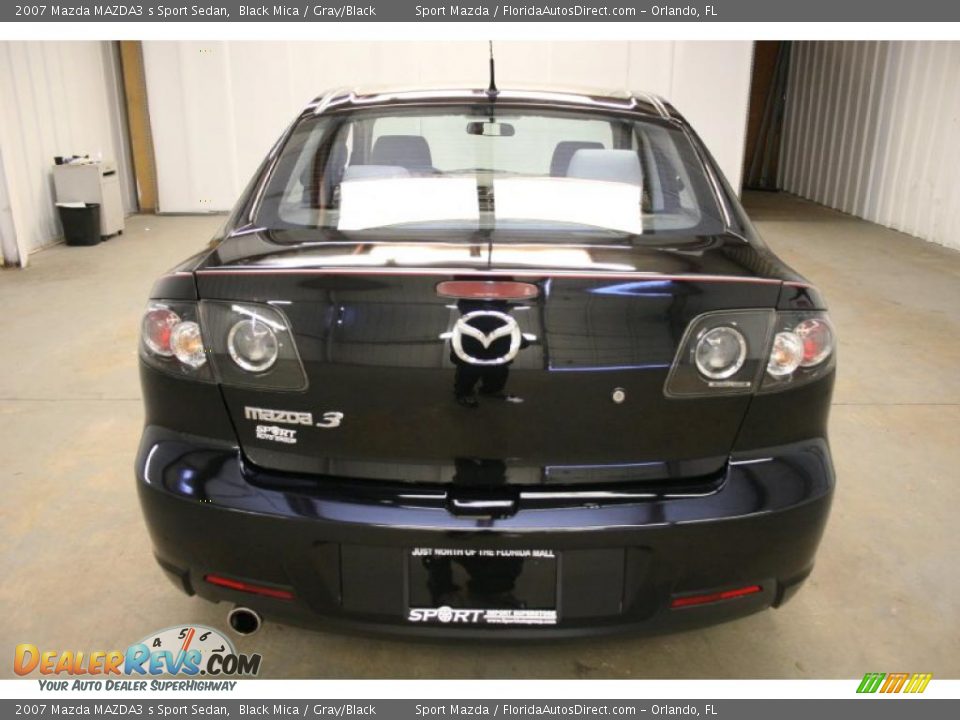2007 Mazda MAZDA3 s Sport Sedan Black Mica / Gray/Black Photo #6