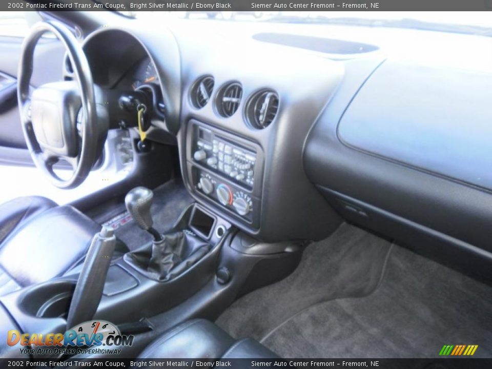 2002 Pontiac Firebird Trans Am Coupe Bright Silver Metallic / Ebony Black Photo #14