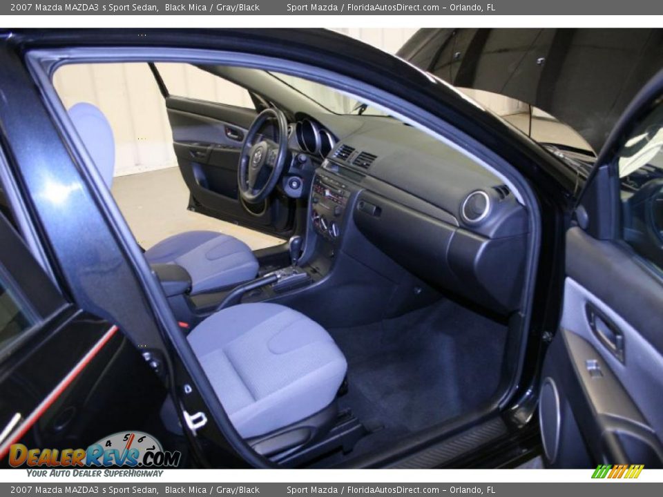 2007 Mazda MAZDA3 s Sport Sedan Black Mica / Gray/Black Photo #9