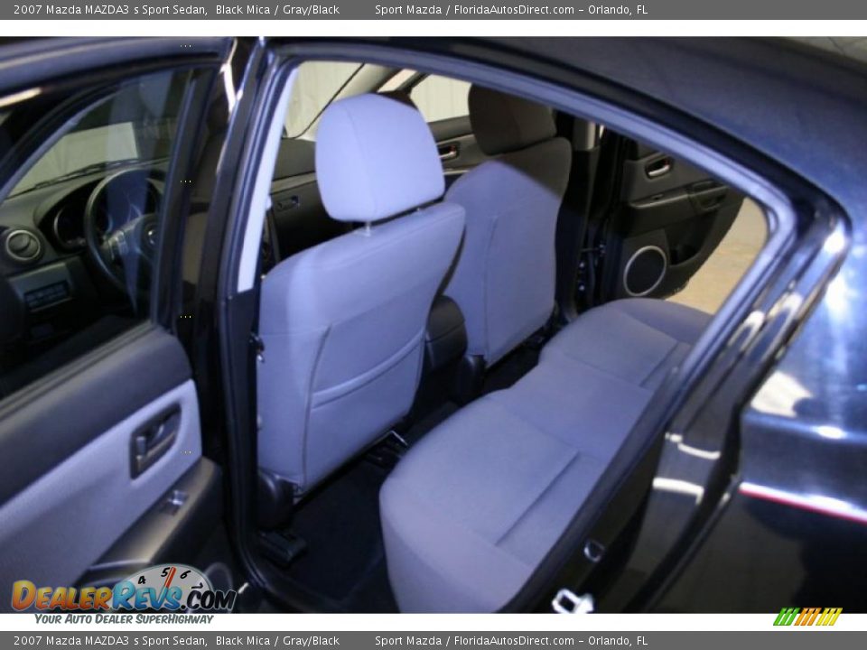 2007 Mazda MAZDA3 s Sport Sedan Black Mica / Gray/Black Photo #13