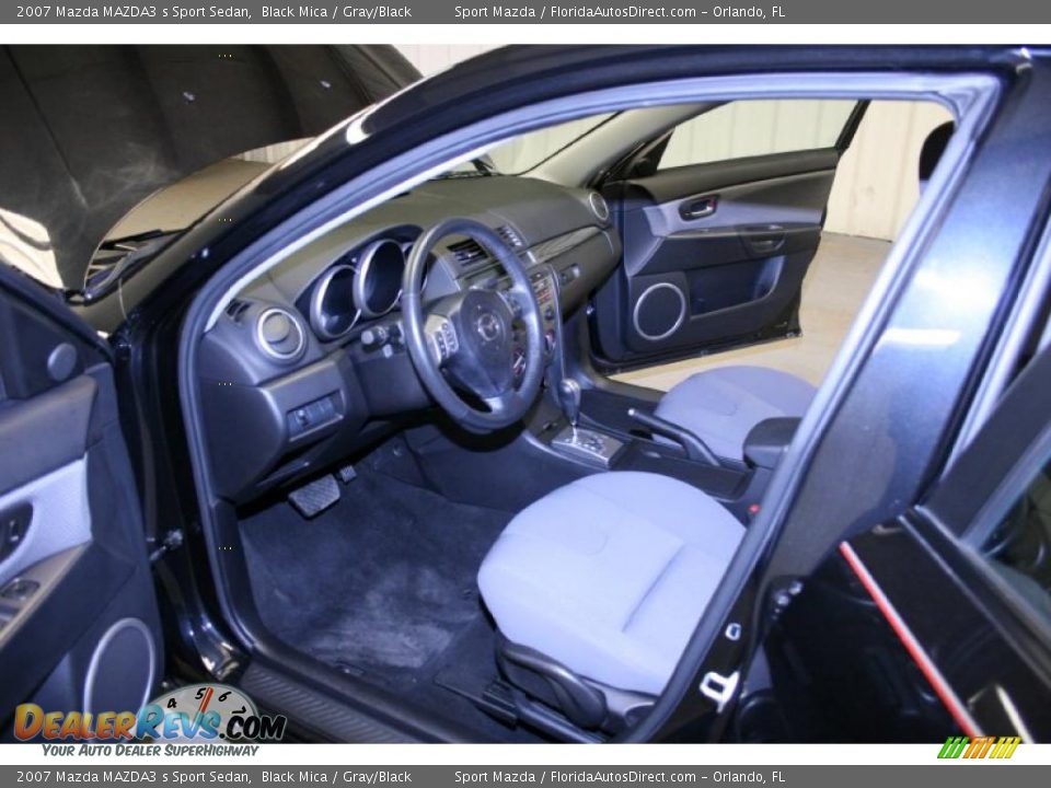 2007 Mazda MAZDA3 s Sport Sedan Black Mica / Gray/Black Photo #14