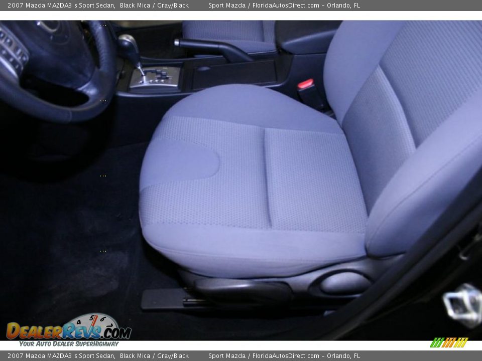 2007 Mazda MAZDA3 s Sport Sedan Black Mica / Gray/Black Photo #16