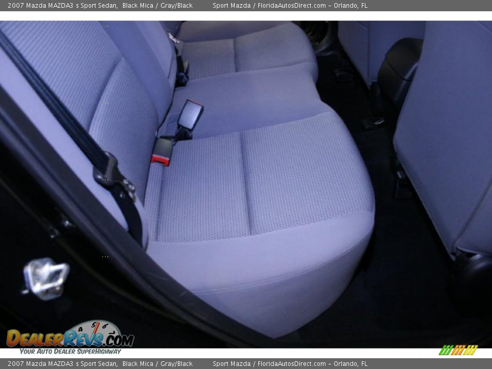 2007 Mazda MAZDA3 s Sport Sedan Black Mica / Gray/Black Photo #18