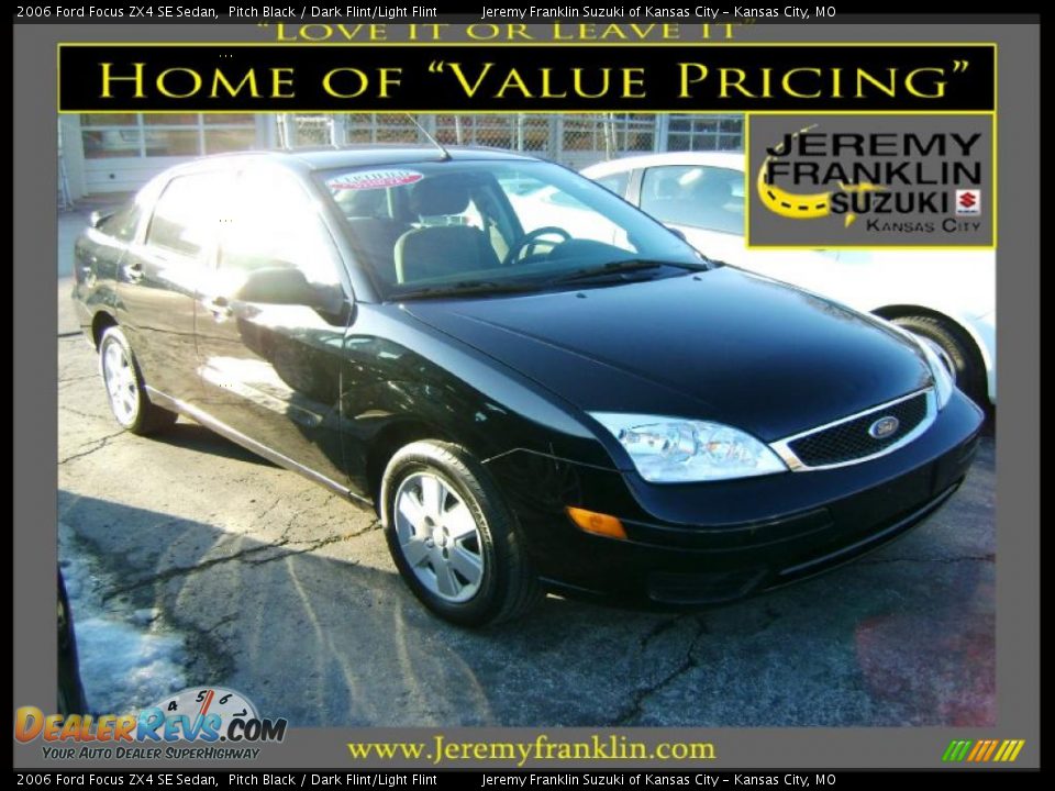 2006 Ford Focus ZX4 SE Sedan Pitch Black / Dark Flint/Light Flint Photo #1