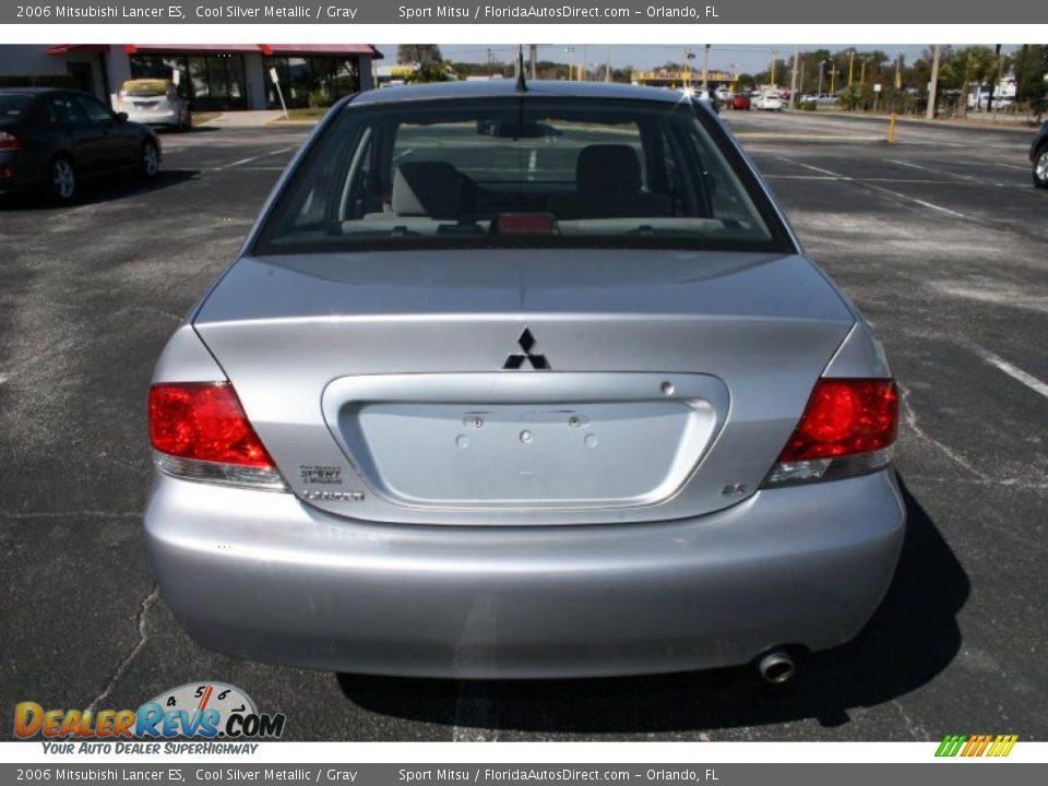 2006 Mitsubishi Lancer ES Cool Silver Metallic / Gray Photo #6
