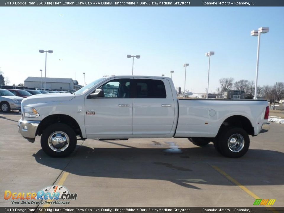 2010 Dodge Ram 3500 Big Horn Edition Crew Cab 4x4 Dually Bright White / Dark Slate/Medium Graystone Photo #3
