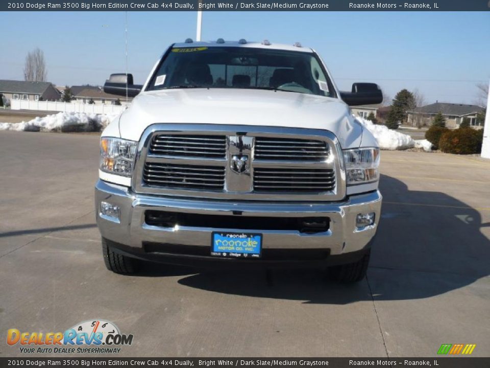 2010 Dodge Ram 3500 Big Horn Edition Crew Cab 4x4 Dually Bright White / Dark Slate/Medium Graystone Photo #4