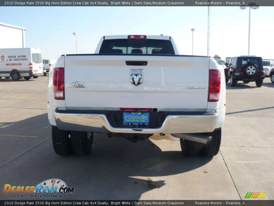 2010 Dodge Ram 3500 Big Horn Edition Crew Cab 4x4 Dually Bright White / Dark Slate/Medium Graystone Photo #5