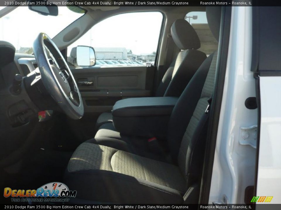 2010 Dodge Ram 3500 Big Horn Edition Crew Cab 4x4 Dually Bright White / Dark Slate/Medium Graystone Photo #6