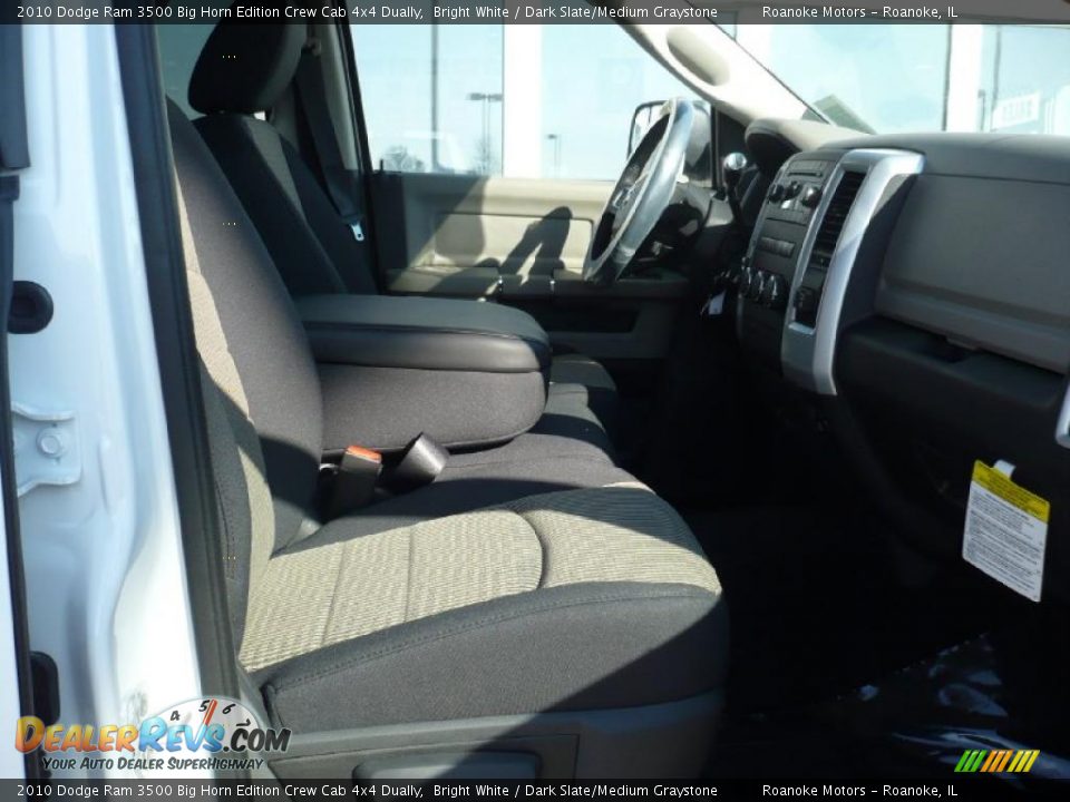2010 Dodge Ram 3500 Big Horn Edition Crew Cab 4x4 Dually Bright White / Dark Slate/Medium Graystone Photo #8