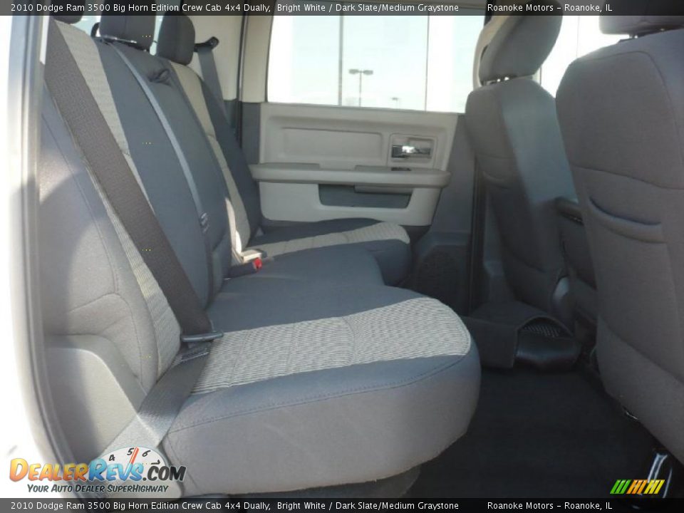 2010 Dodge Ram 3500 Big Horn Edition Crew Cab 4x4 Dually Bright White / Dark Slate/Medium Graystone Photo #9