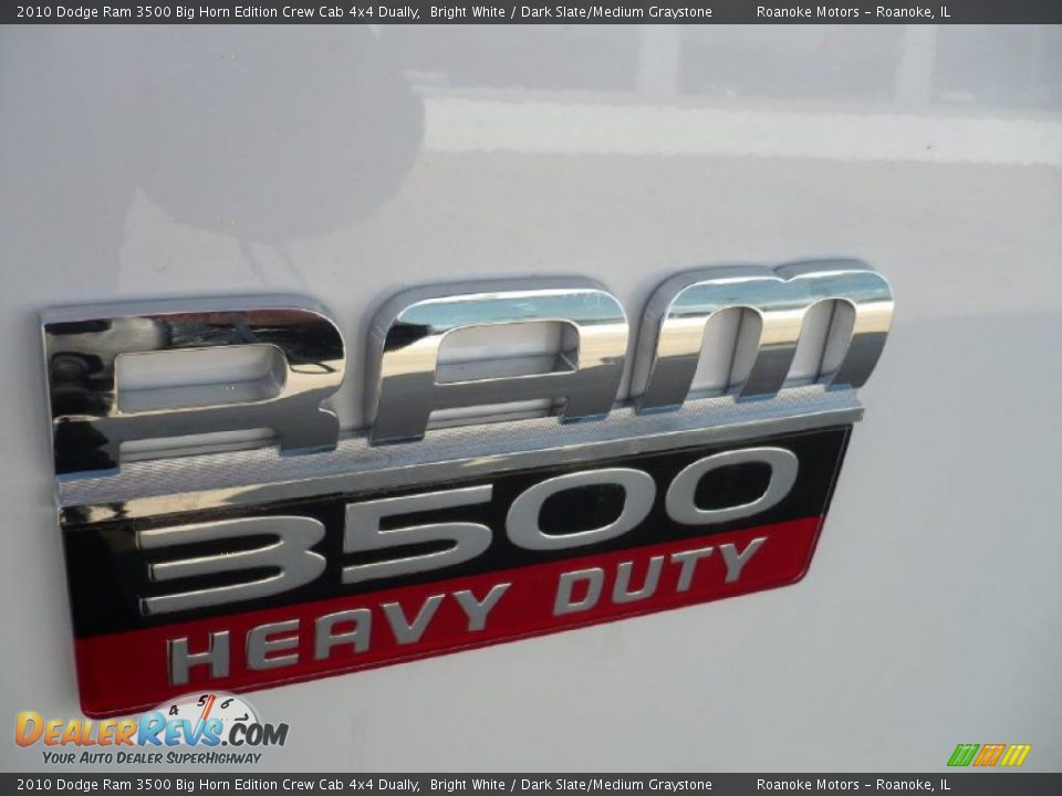 2010 Dodge Ram 3500 Big Horn Edition Crew Cab 4x4 Dually Bright White / Dark Slate/Medium Graystone Photo #19
