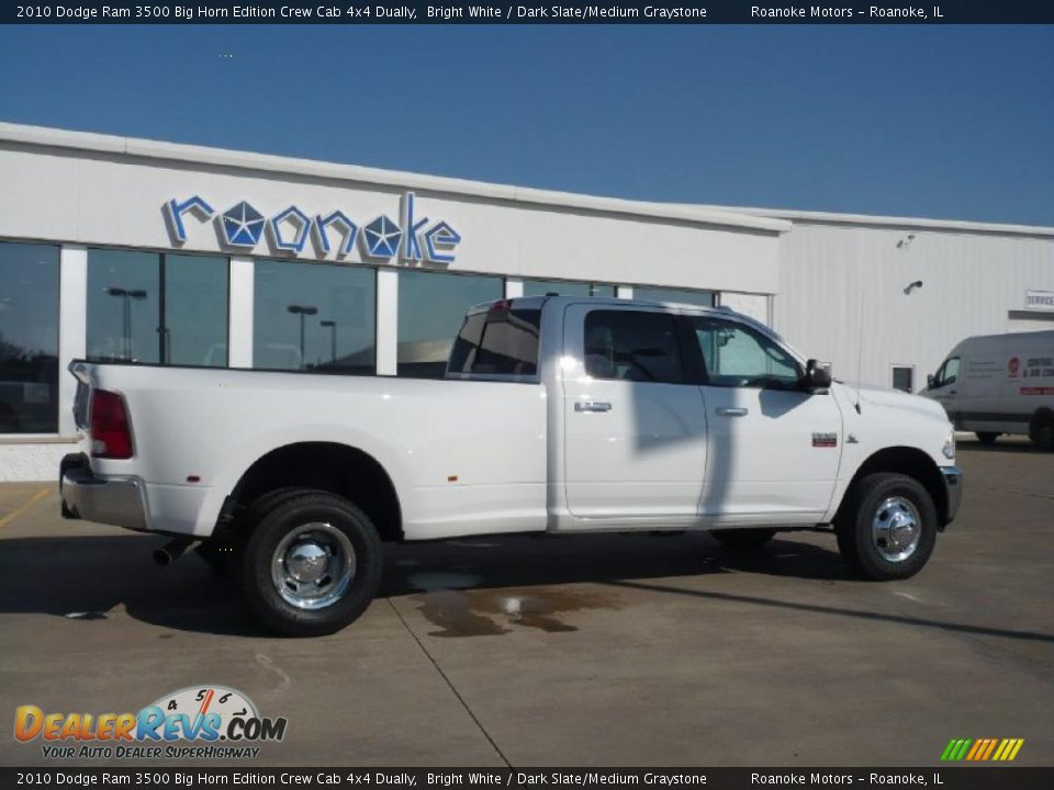 2010 Dodge Ram 3500 Big Horn Edition Crew Cab 4x4 Dually Bright White / Dark Slate/Medium Graystone Photo #24