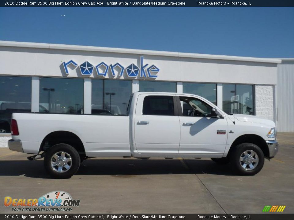 2010 Dodge Ram 3500 Big Horn Edition Crew Cab 4x4 Bright White / Dark Slate/Medium Graystone Photo #1