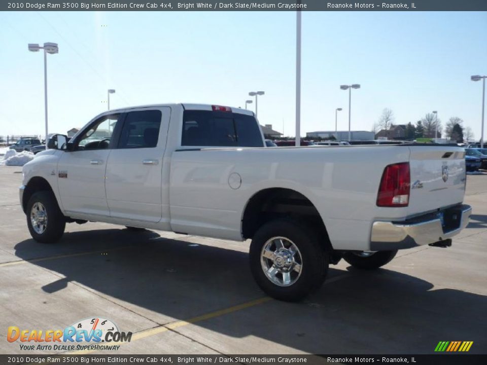 2010 Dodge Ram 3500 Big Horn Edition Crew Cab 4x4 Bright White / Dark Slate/Medium Graystone Photo #3