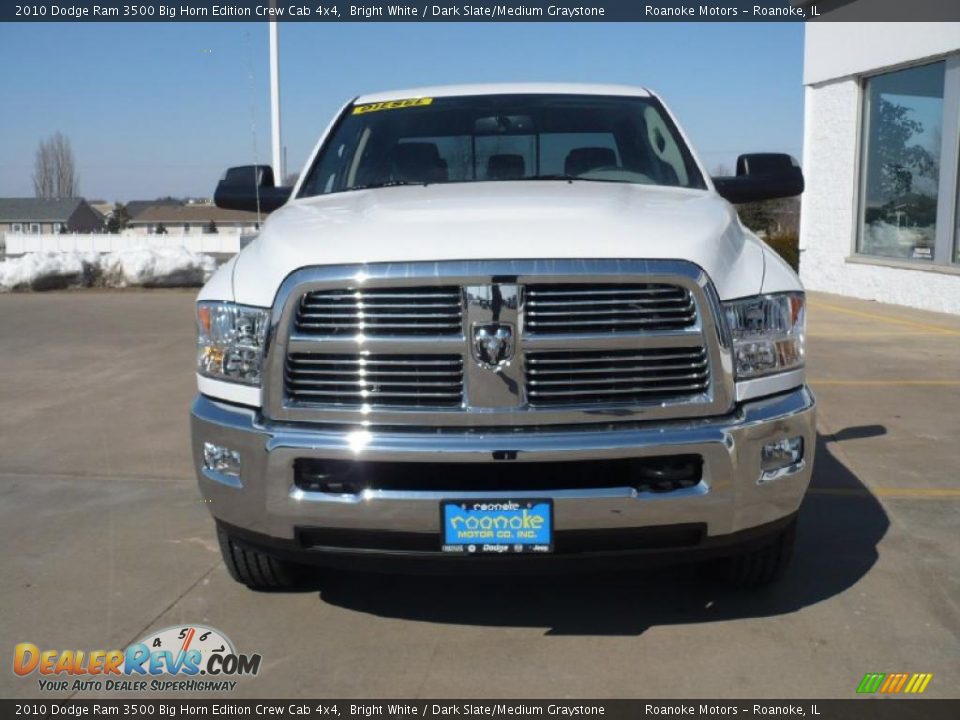 2010 Dodge Ram 3500 Big Horn Edition Crew Cab 4x4 Bright White / Dark Slate/Medium Graystone Photo #4