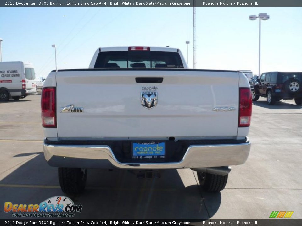 2010 Dodge Ram 3500 Big Horn Edition Crew Cab 4x4 Bright White / Dark Slate/Medium Graystone Photo #5
