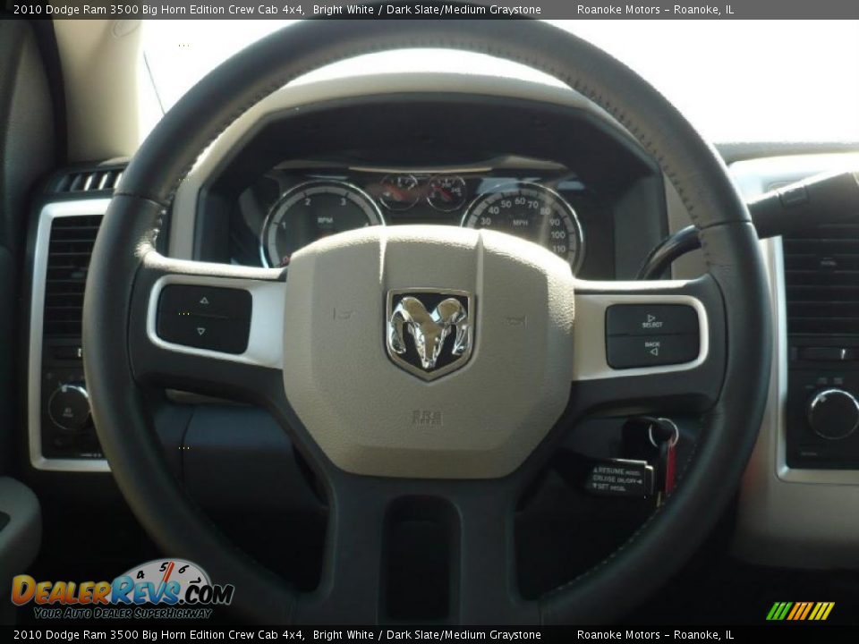 2010 Dodge Ram 3500 Big Horn Edition Crew Cab 4x4 Bright White / Dark Slate/Medium Graystone Photo #10
