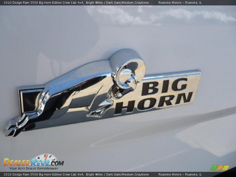 2010 Dodge Ram 3500 Big Horn Edition Crew Cab 4x4 Bright White / Dark Slate/Medium Graystone Photo #14