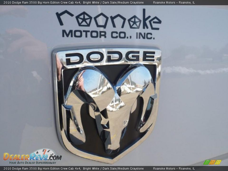 2010 Dodge Ram 3500 Big Horn Edition Crew Cab 4x4 Bright White / Dark Slate/Medium Graystone Photo #15