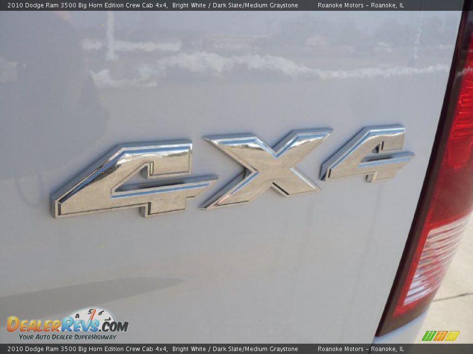 2010 Dodge Ram 3500 Big Horn Edition Crew Cab 4x4 Bright White / Dark Slate/Medium Graystone Photo #16