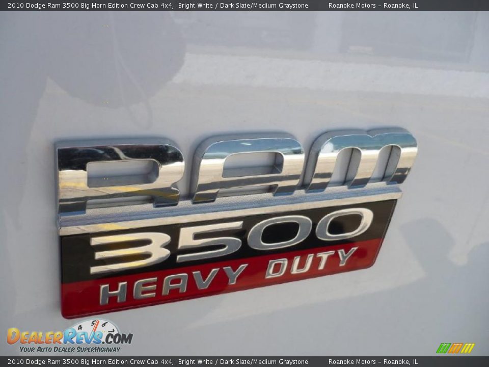 2010 Dodge Ram 3500 Big Horn Edition Crew Cab 4x4 Bright White / Dark Slate/Medium Graystone Photo #18