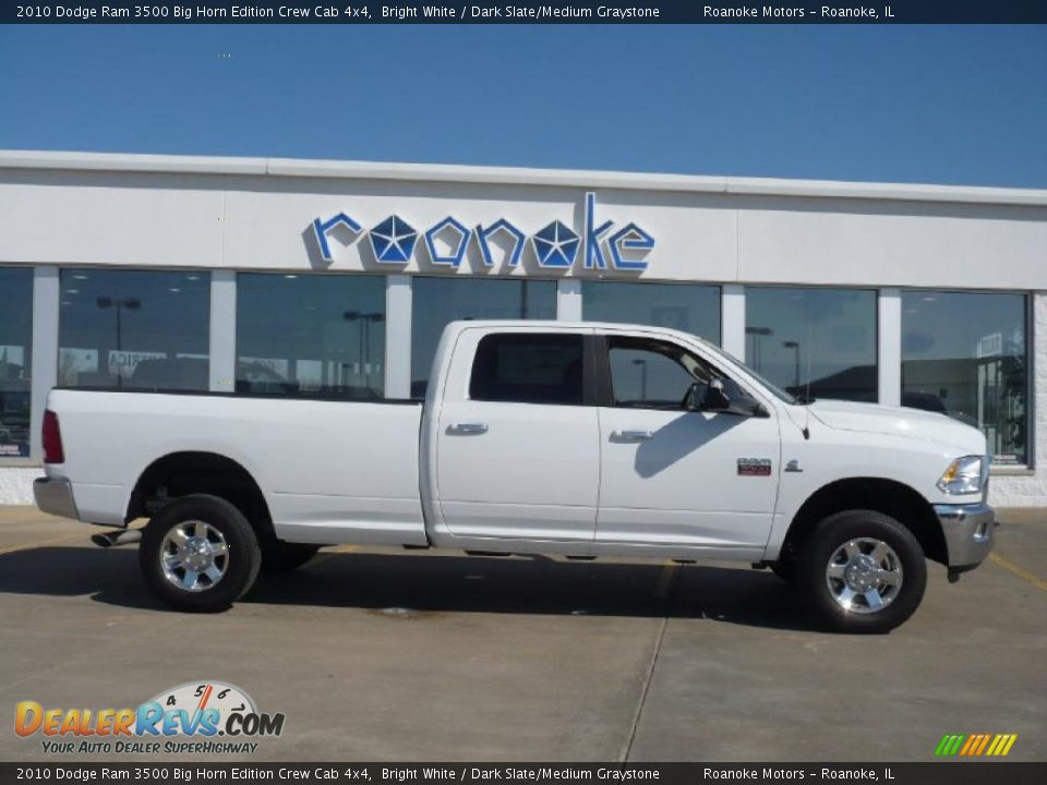 2010 Dodge Ram 3500 Big Horn Edition Crew Cab 4x4 Bright White / Dark Slate/Medium Graystone Photo #22