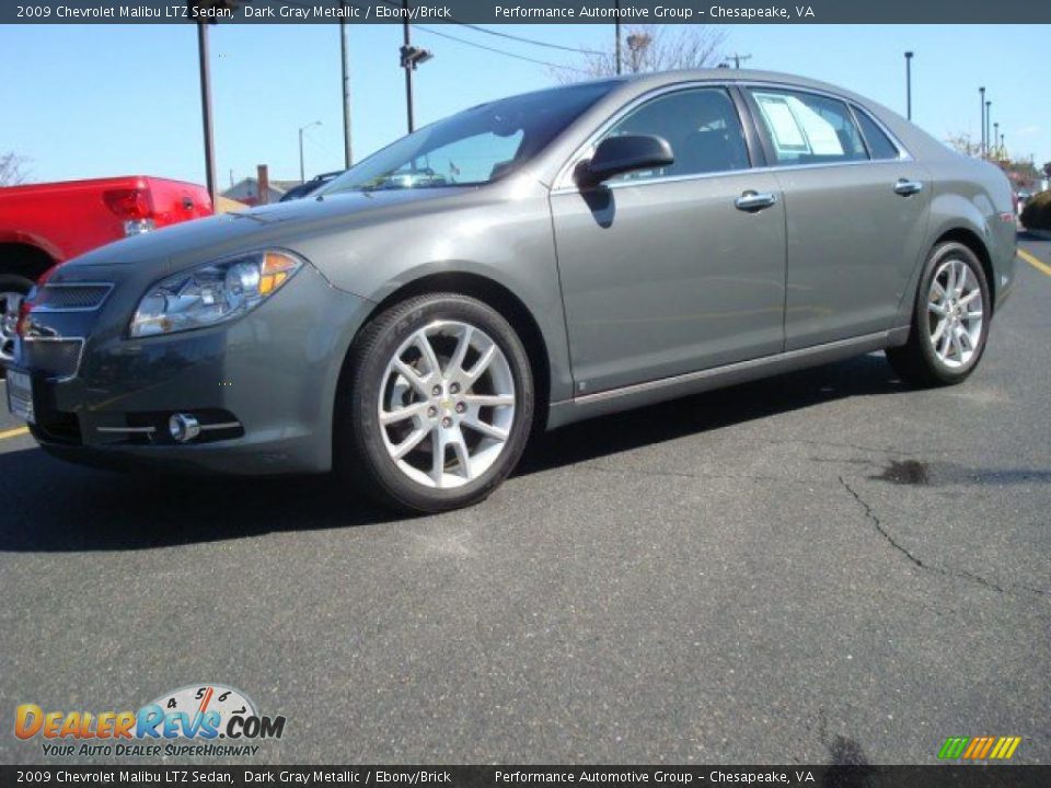 2009 Chevrolet Malibu LTZ Sedan Dark Gray Metallic / Ebony/Brick Photo #2