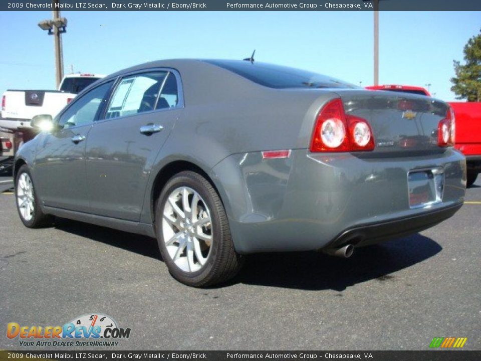 2009 Chevrolet Malibu LTZ Sedan Dark Gray Metallic / Ebony/Brick Photo #4