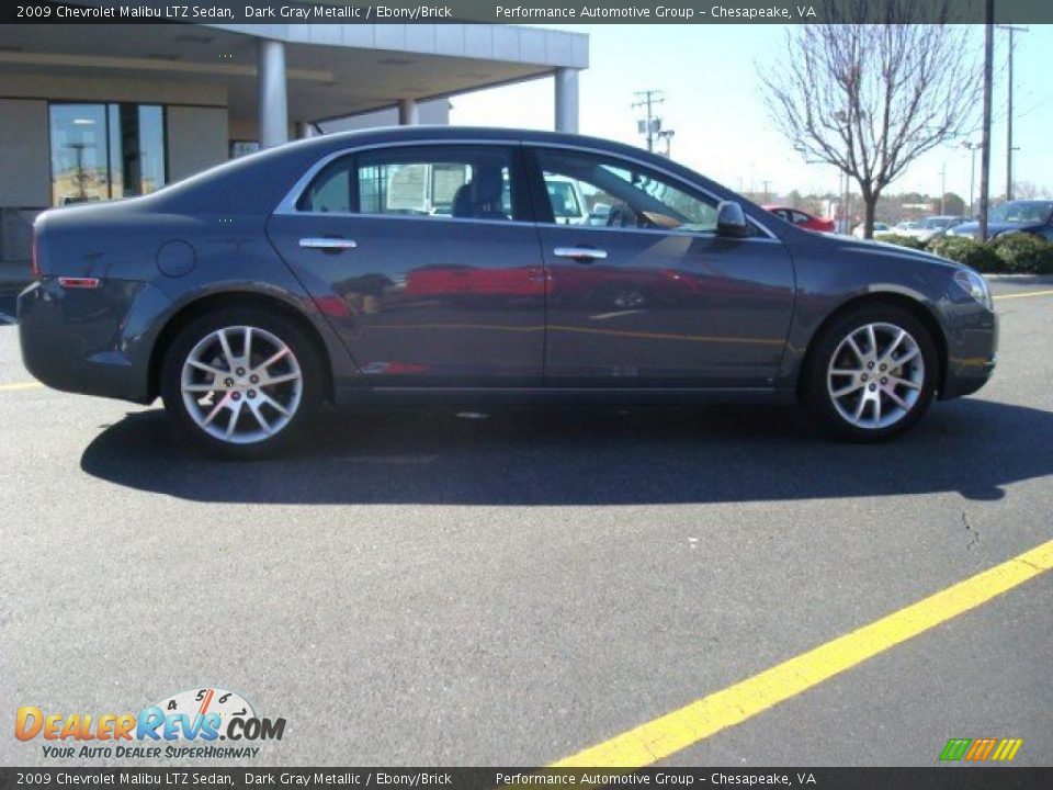 2009 Chevrolet Malibu LTZ Sedan Dark Gray Metallic / Ebony/Brick Photo #7