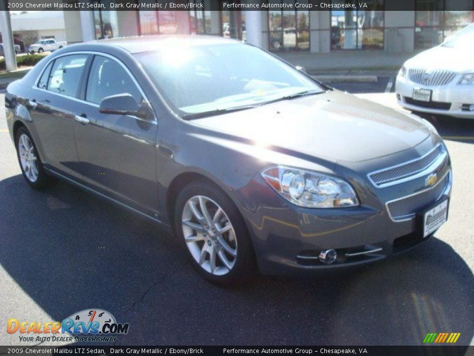 2009 Chevrolet Malibu LTZ Sedan Dark Gray Metallic / Ebony/Brick Photo #8
