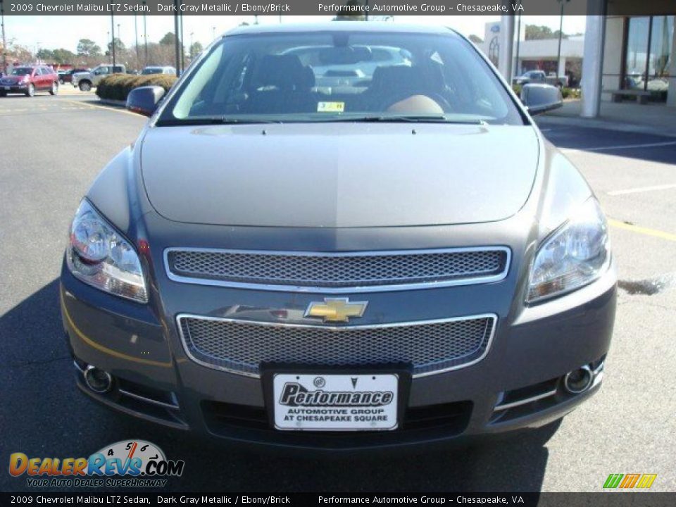 2009 Chevrolet Malibu LTZ Sedan Dark Gray Metallic / Ebony/Brick Photo #9