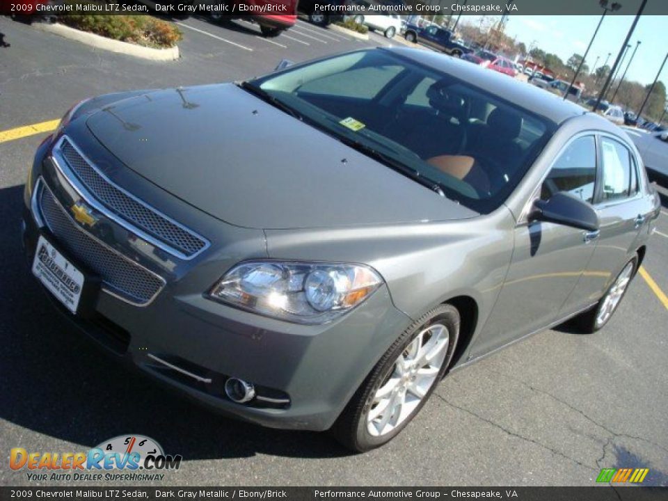 2009 Chevrolet Malibu LTZ Sedan Dark Gray Metallic / Ebony/Brick Photo #10