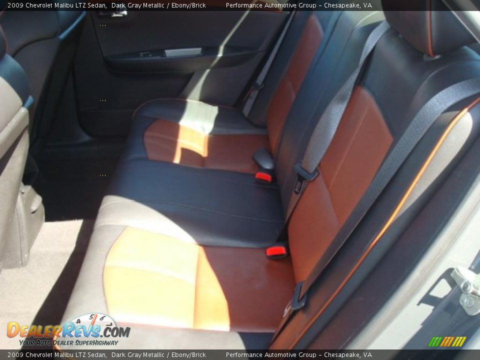 2009 Chevrolet Malibu LTZ Sedan Dark Gray Metallic / Ebony/Brick Photo #13