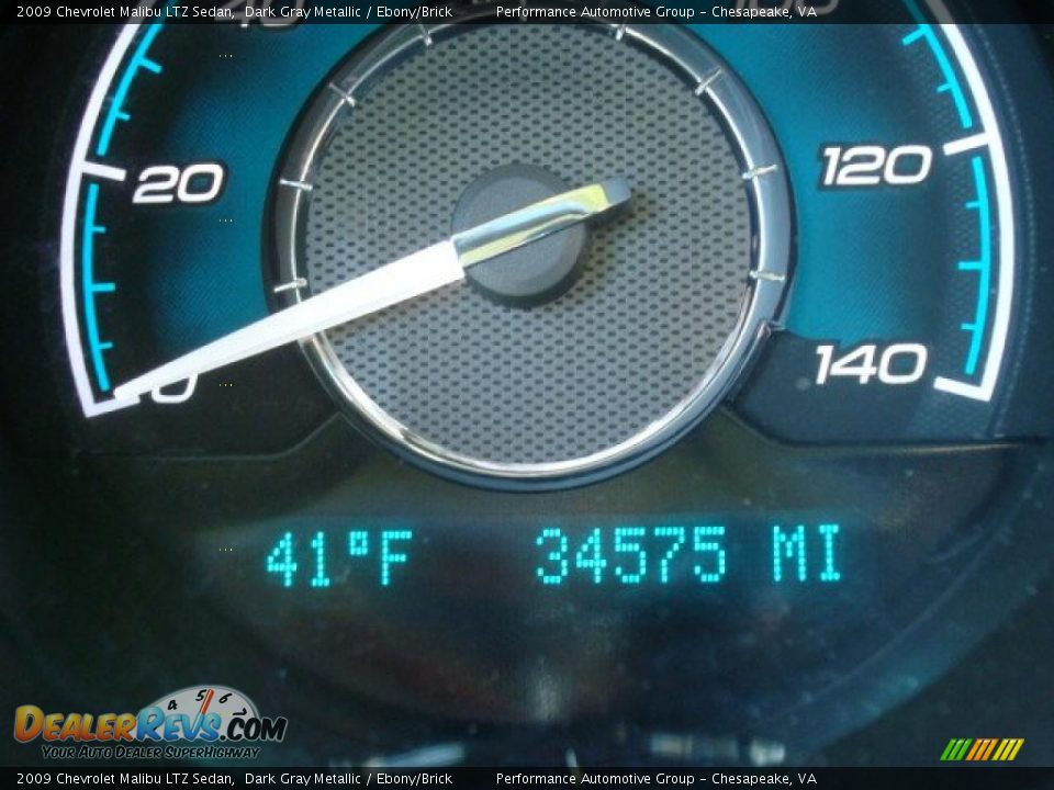 2009 Chevrolet Malibu LTZ Sedan Dark Gray Metallic / Ebony/Brick Photo #23