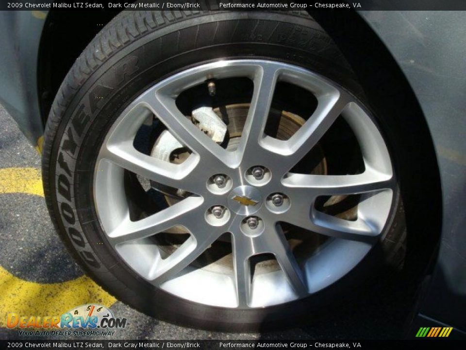 2009 Chevrolet Malibu LTZ Sedan Dark Gray Metallic / Ebony/Brick Photo #26