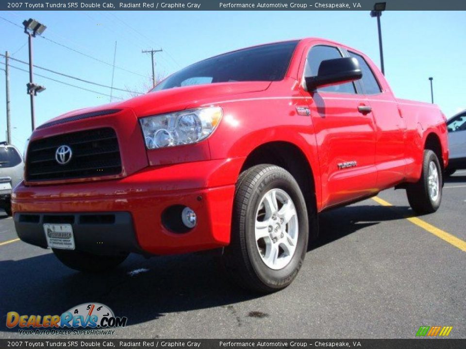 2007 Toyota Tundra SR5 Double Cab Radiant Red / Graphite Gray Photo #1