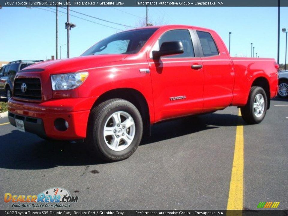2007 Toyota Tundra SR5 Double Cab Radiant Red / Graphite Gray Photo #2
