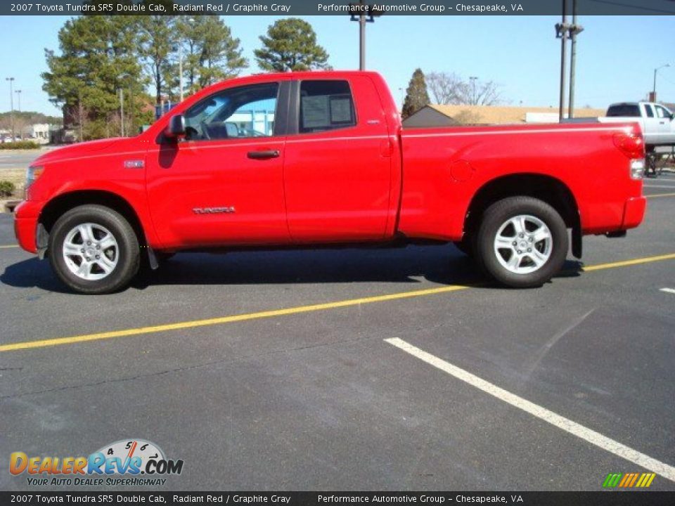2007 Toyota Tundra SR5 Double Cab Radiant Red / Graphite Gray Photo #3