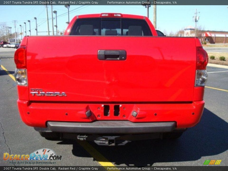 2007 Toyota Tundra SR5 Double Cab Radiant Red / Graphite Gray Photo #5