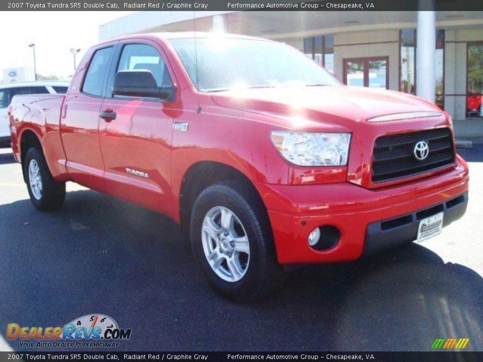 2007 Toyota Tundra SR5 Double Cab Radiant Red / Graphite Gray Photo #8