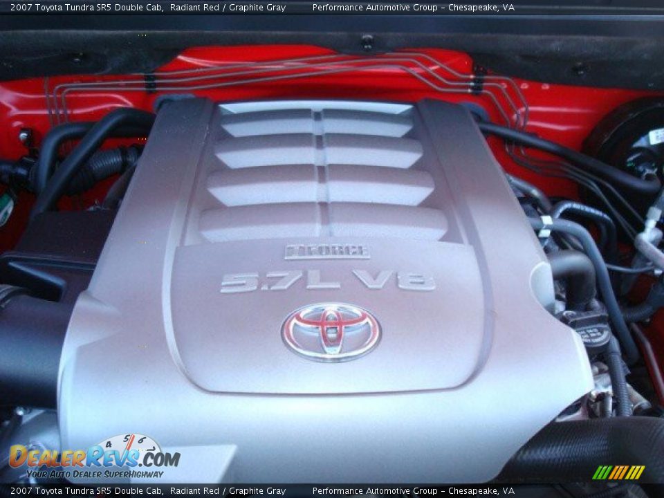 2007 Toyota Tundra SR5 Double Cab Radiant Red / Graphite Gray Photo #27